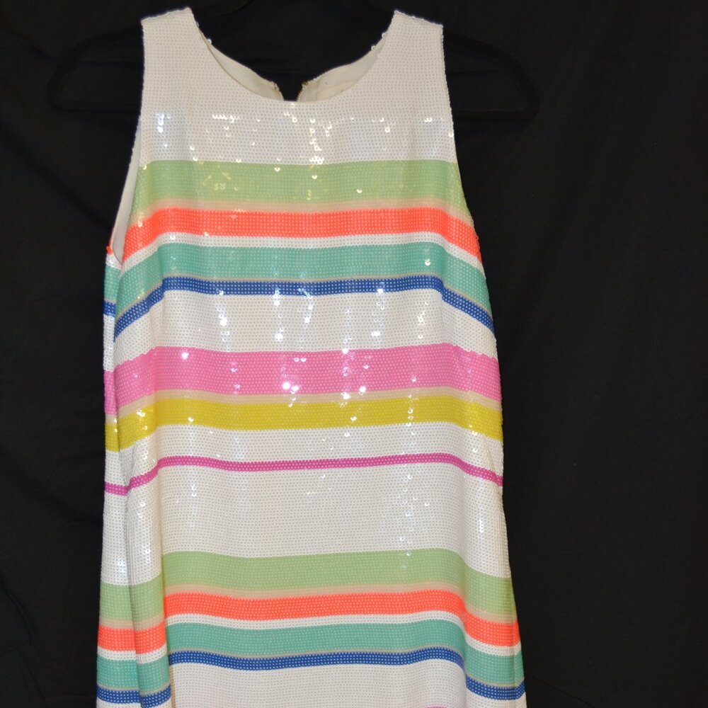 KATE SPADE MULTI  COLOR SEQUIN COCKTAIL DRESS SIZE 10